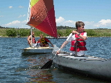 Sailing and canoeing at Camp Cris Dobbins