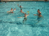 Swimming at Camp Cris Dobbins in the Gates Aquatics Center