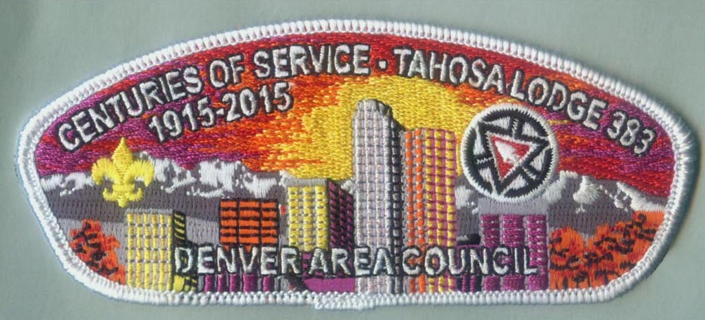 Tahosa Lodge 383 2015 OA Centennial Noac Flap Mint Condition FREE SHIPPING